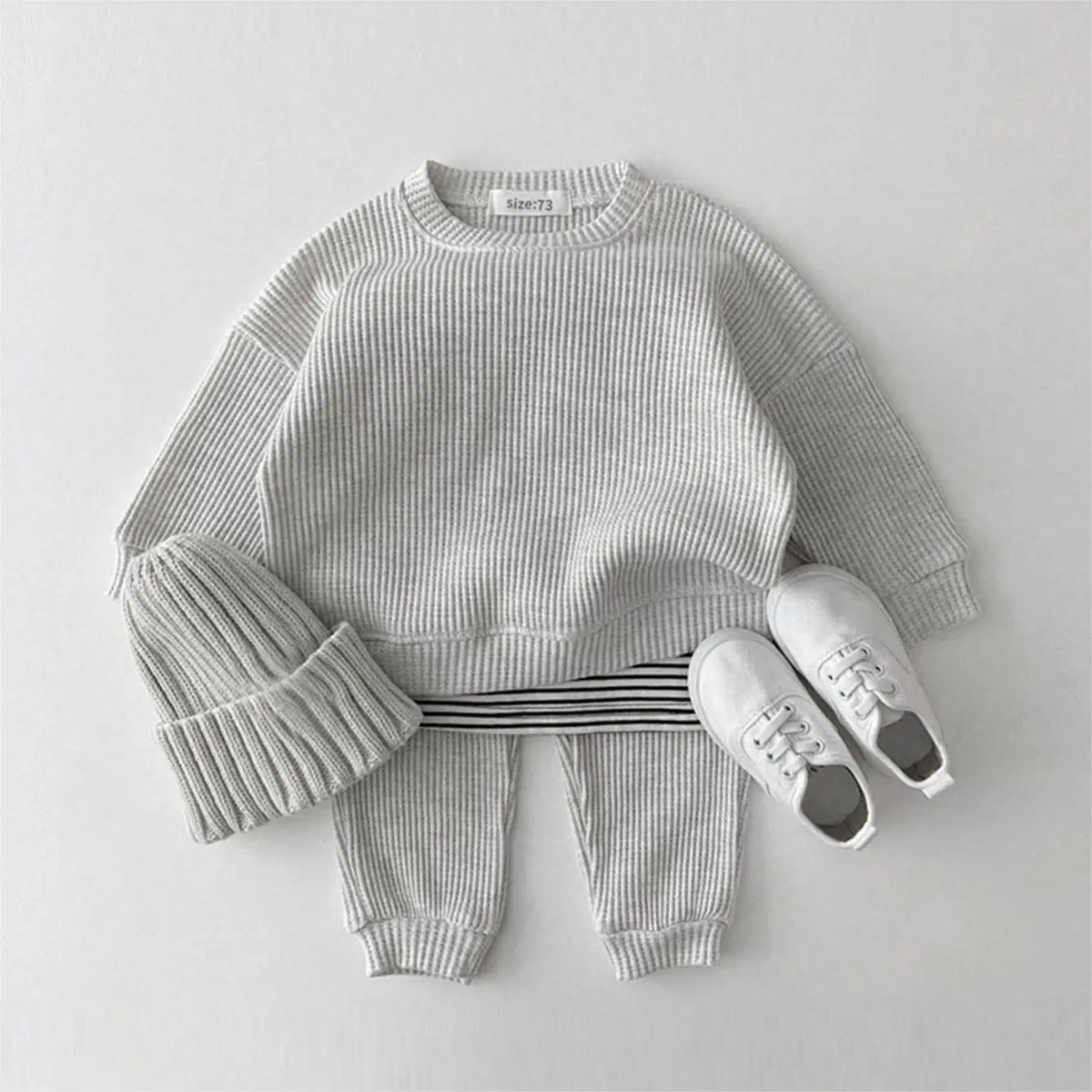 Ensemble bébé sweat + pantalon — coton peigné