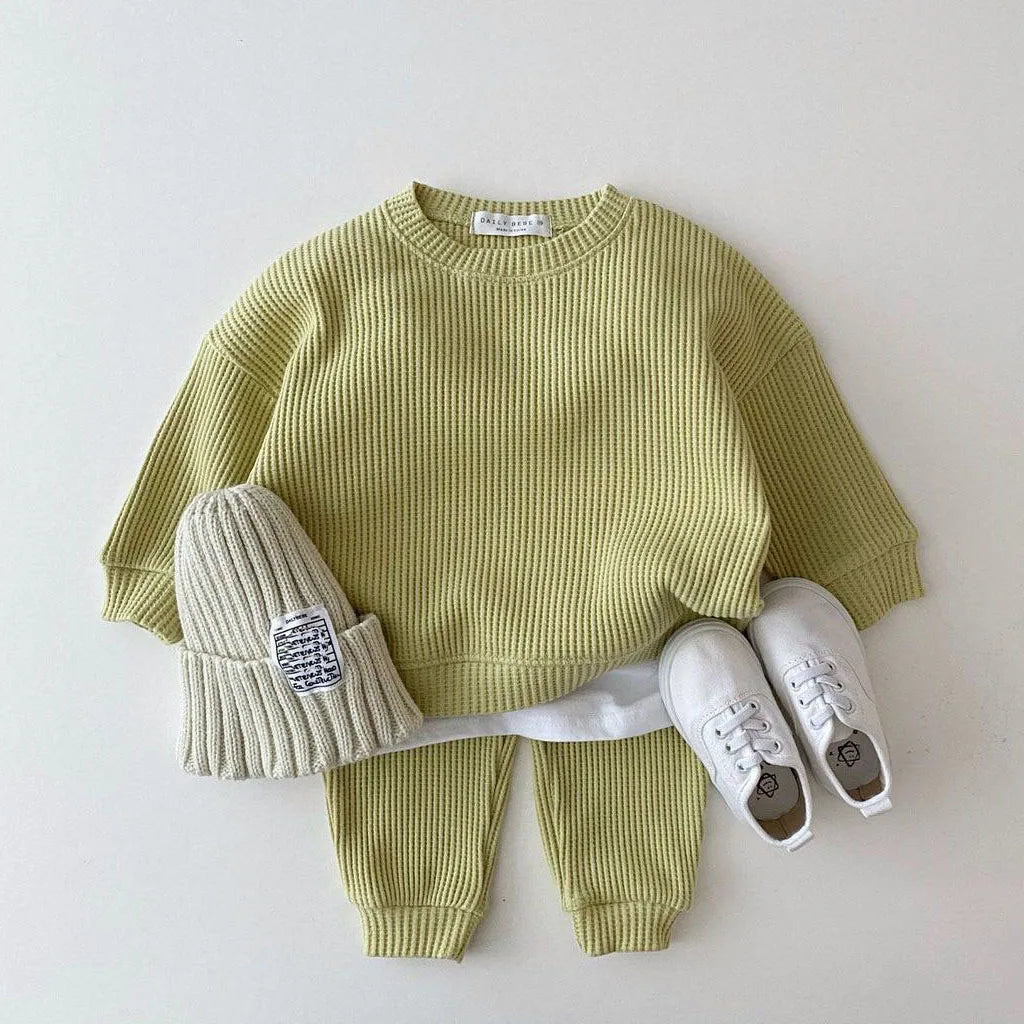 Ensemble bébé sweat + pantalon — coton peigné