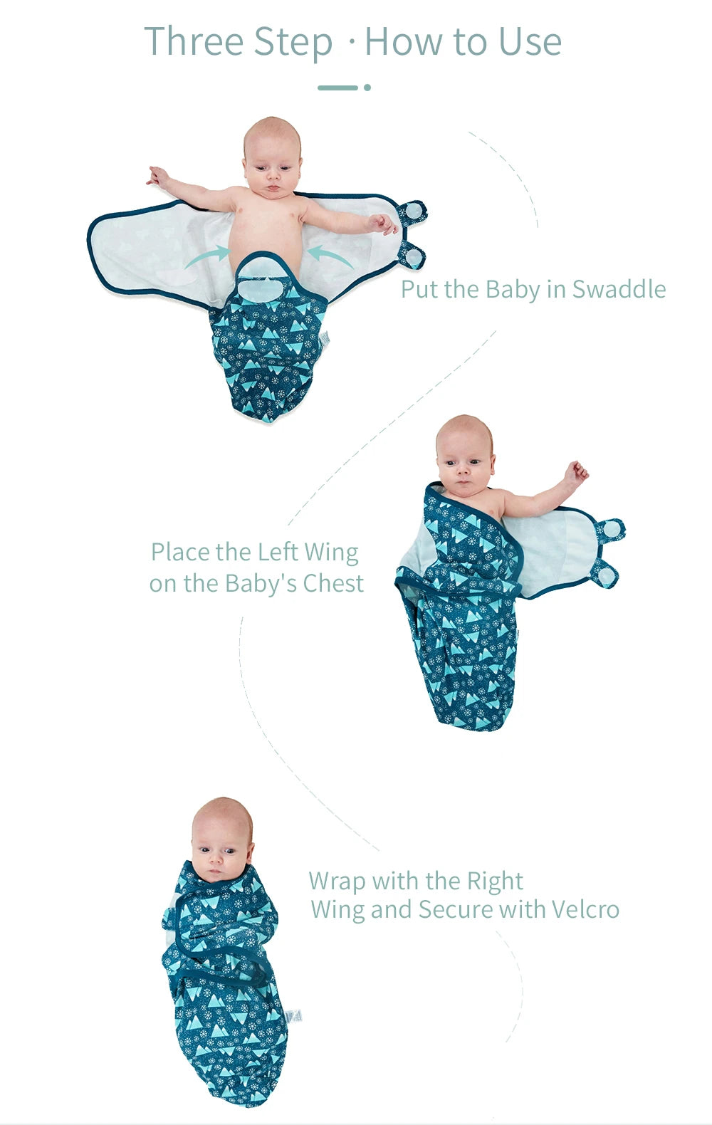 Couverture d'emmaillotage bébé en coton — cocon naissance