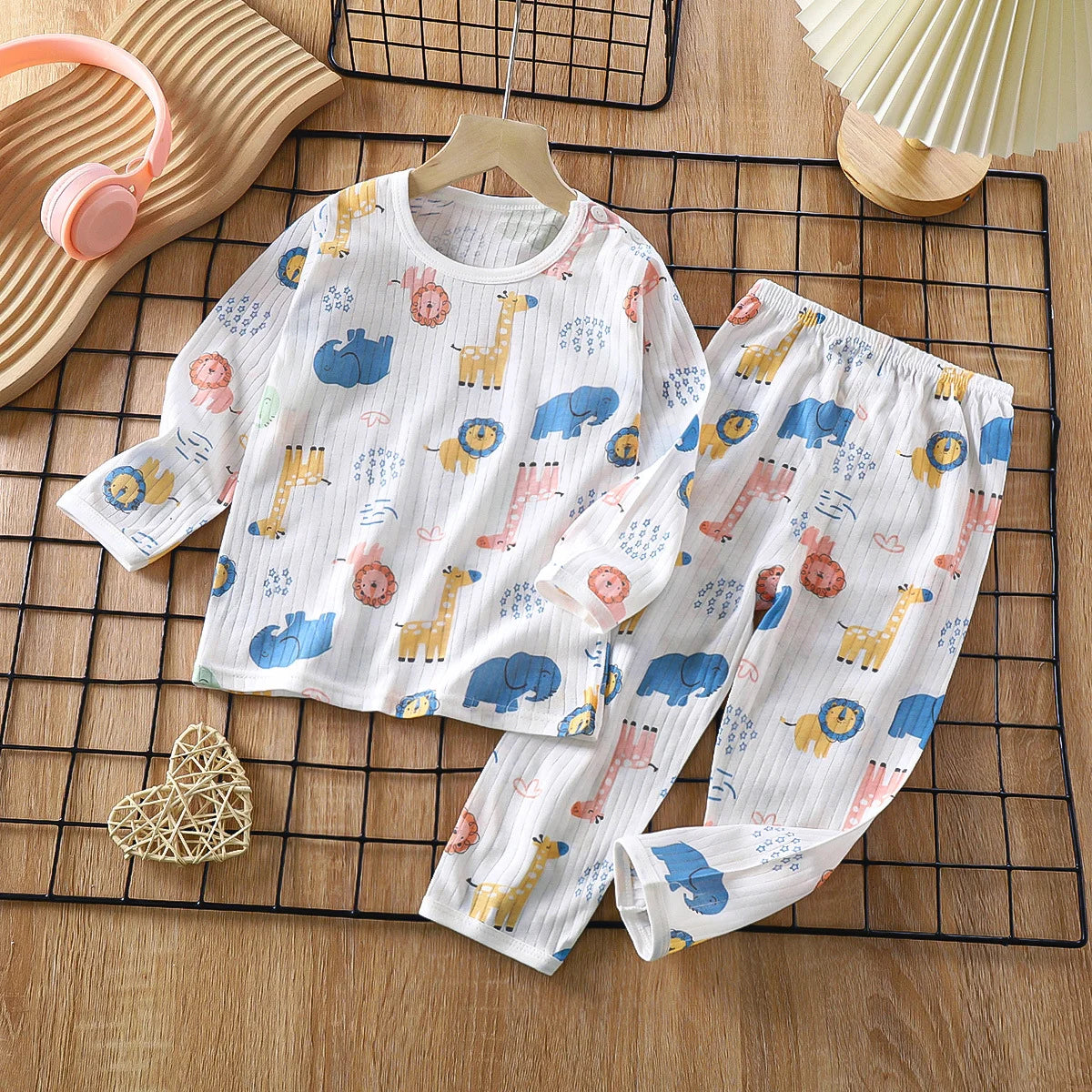 Pyjama bébé 2 pièces en coton — manches longues
