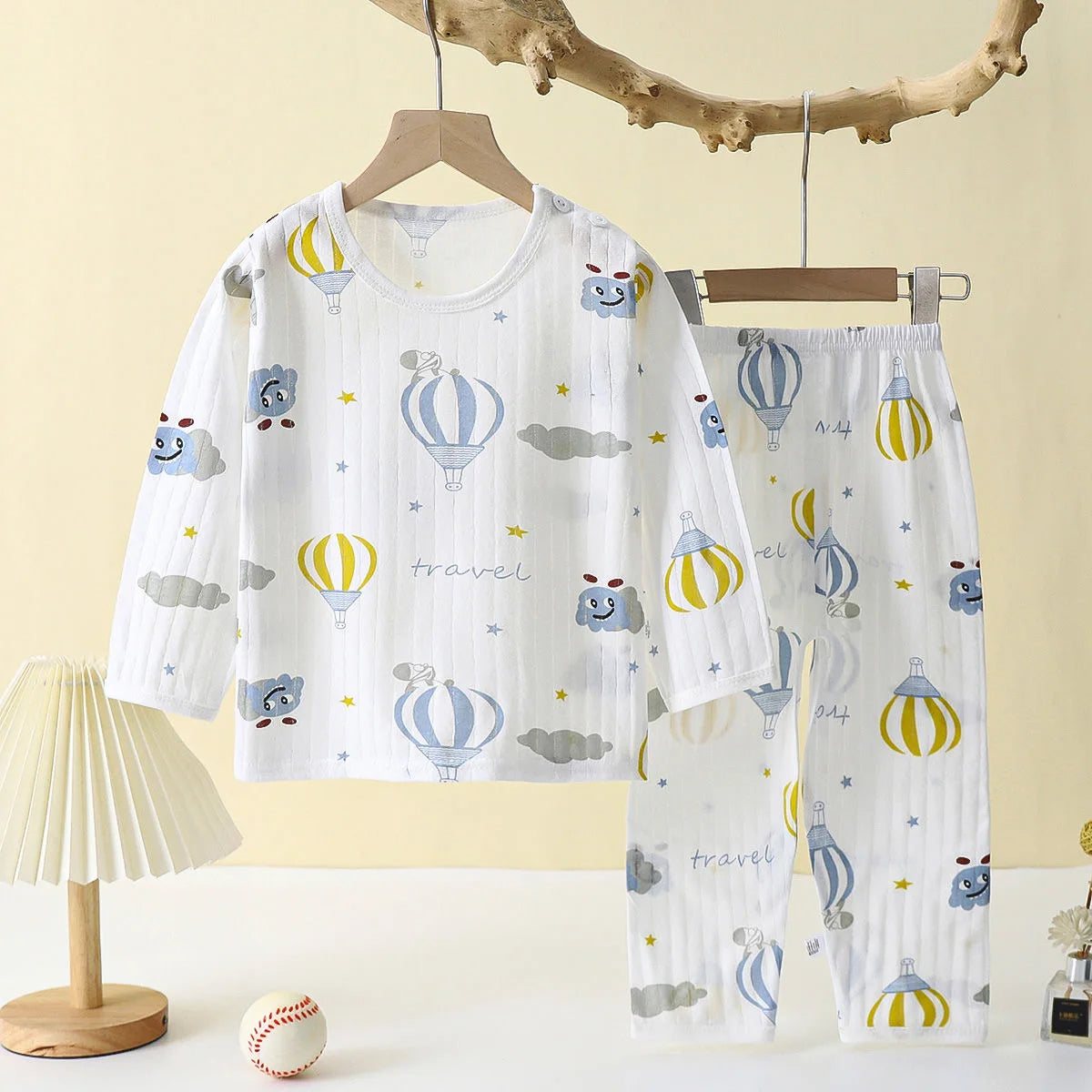 Pyjama bébé 2 pièces en coton — manches longues