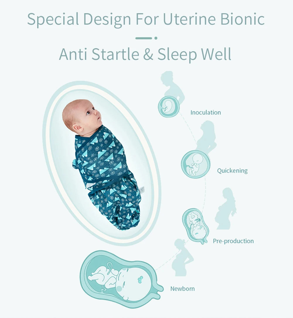 Couverture d'emmaillotage bébé en coton — cocon naissance