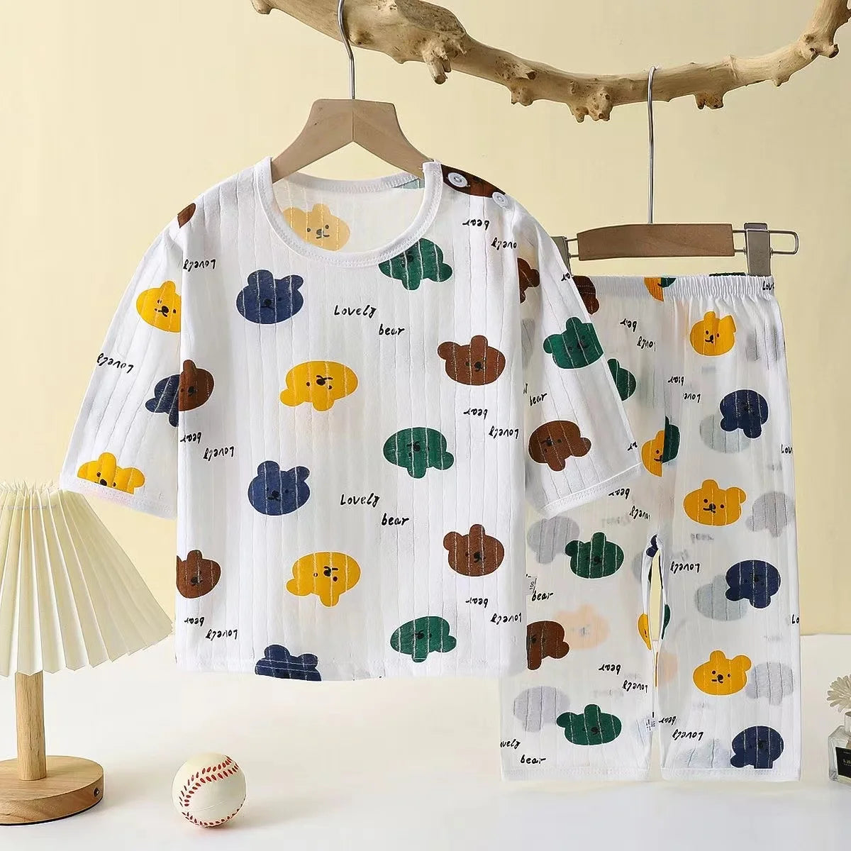 Pyjama bébé 2 pièces en coton — manches longues