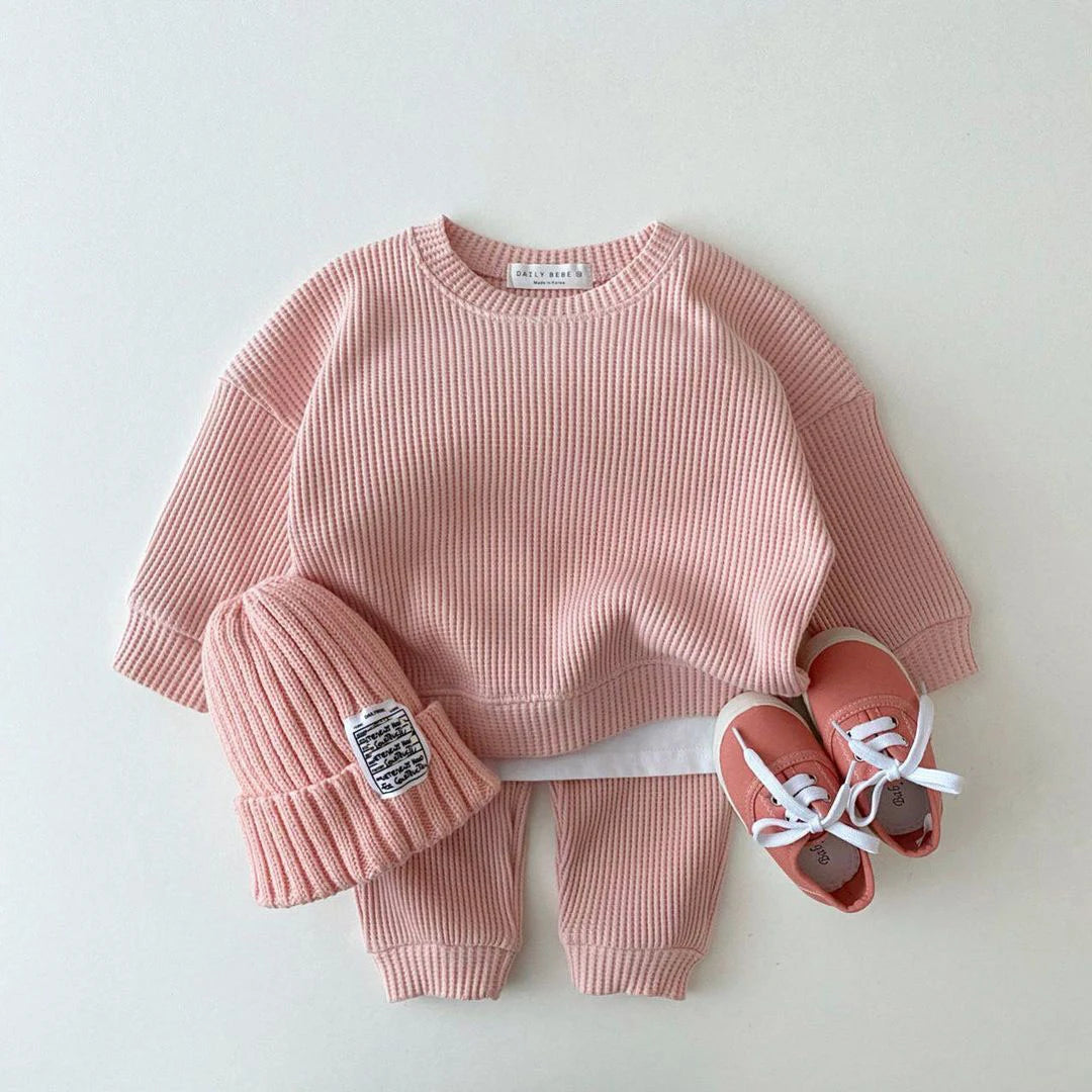 Ensemble bébé sweat + pantalon — coton peigné
