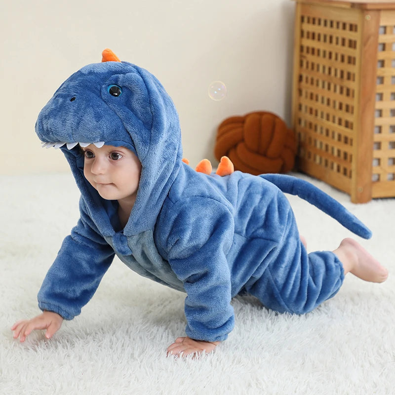 Combinaison pyjama bébé en flanelle — animaux à capuche