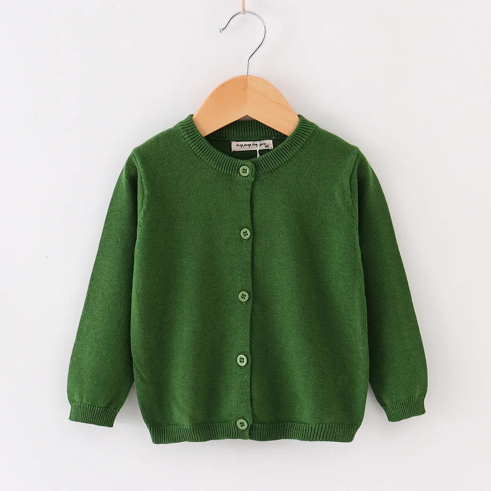 Cardigan bébé en maille de coton — 9 coloris unis