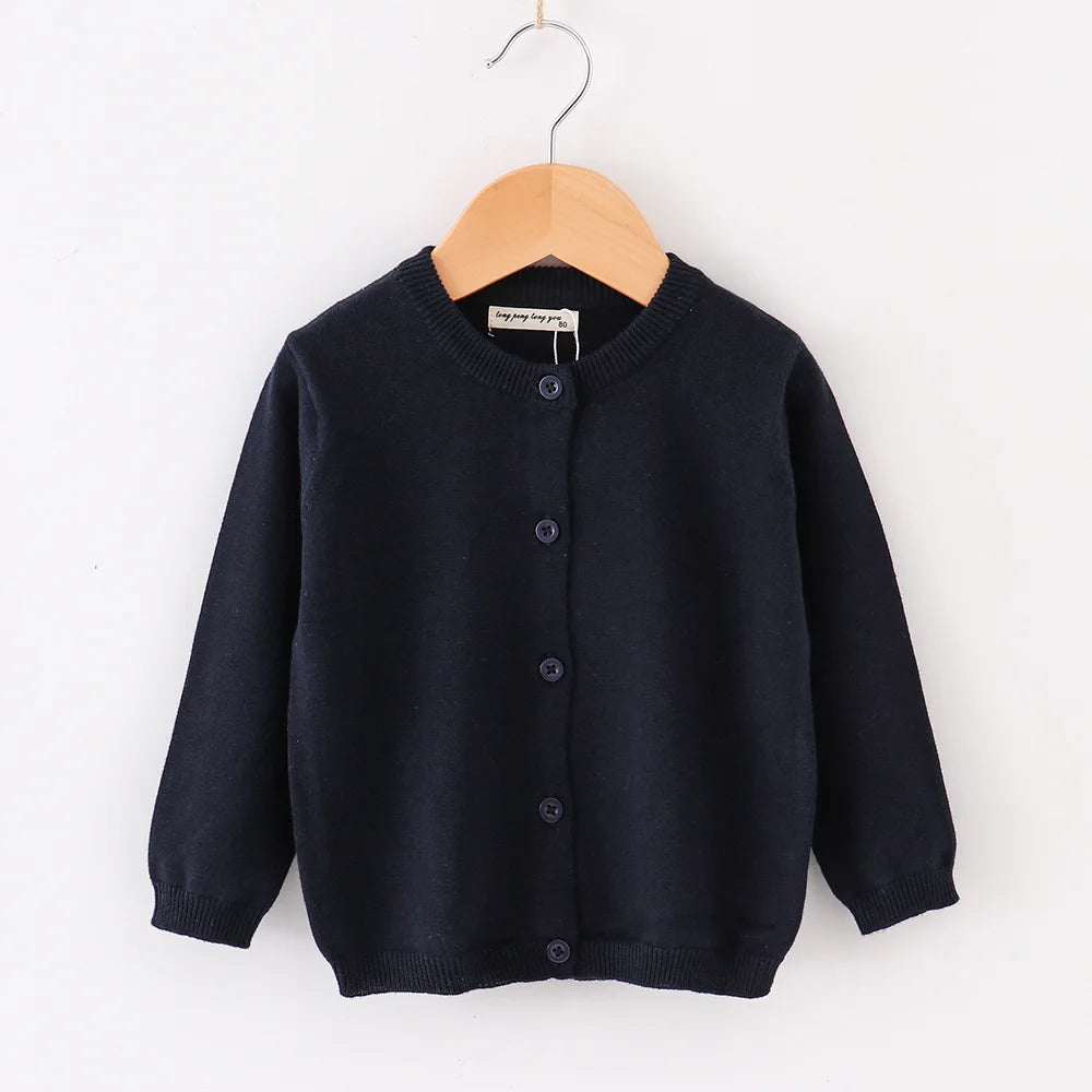 Cardigan bébé en maille de coton — 9 coloris unis