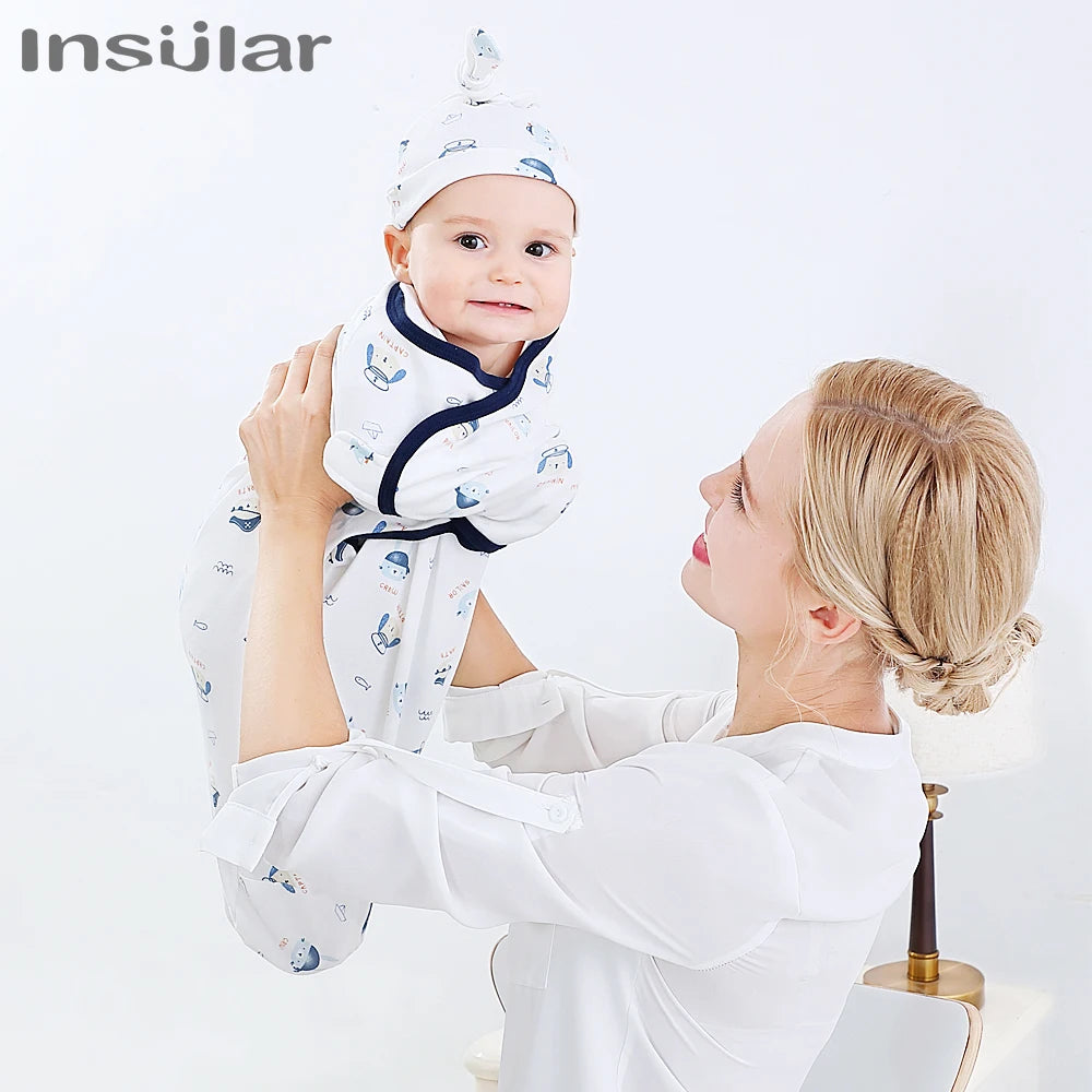 Couverture d'emmaillotage bébé en coton — cocon naissance
