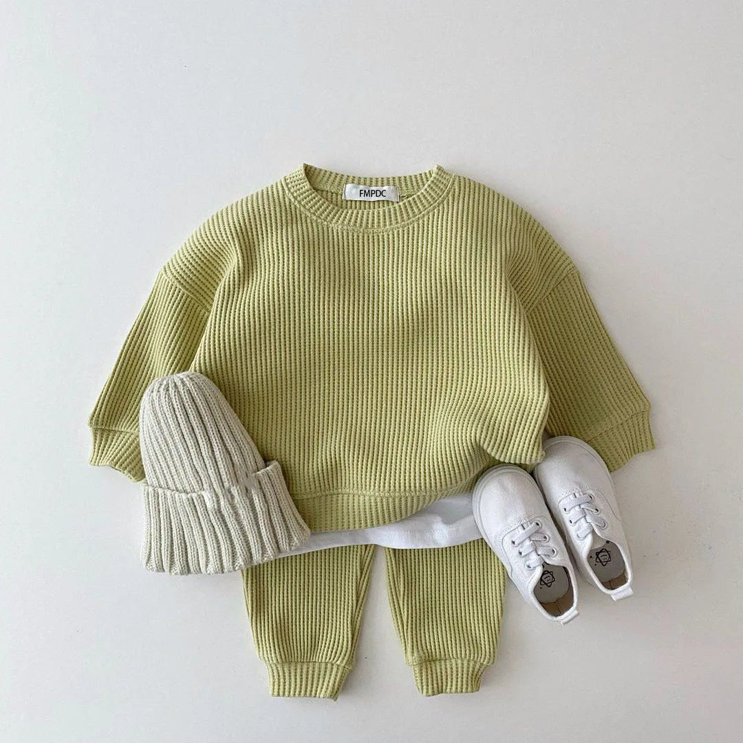 Ensemble bébé sweat + pantalon — coton peigné