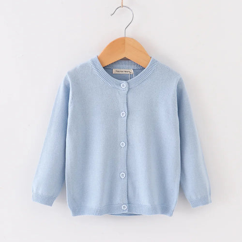 Cardigan bébé en maille de coton — 9 coloris unis