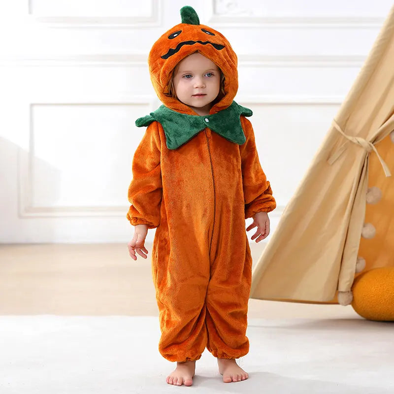Combinaison pyjama bébé en flanelle — animaux à capuche