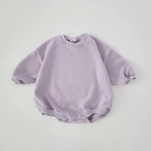 Barboteuse bébé en maille — manches longues, col rond