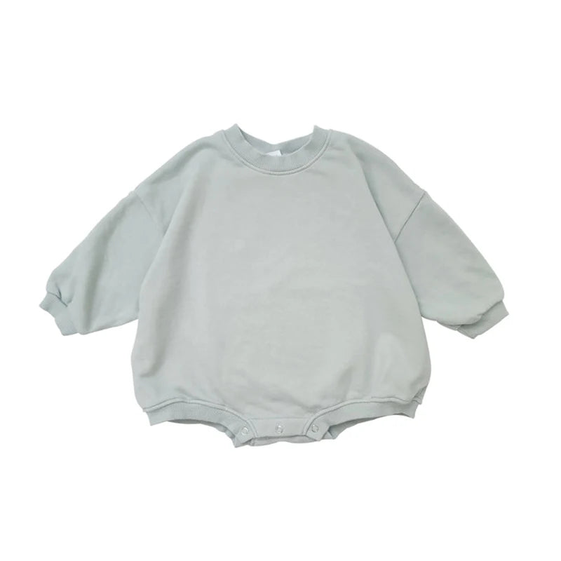 Barboteuse bébé en maille — manches longues, col rond